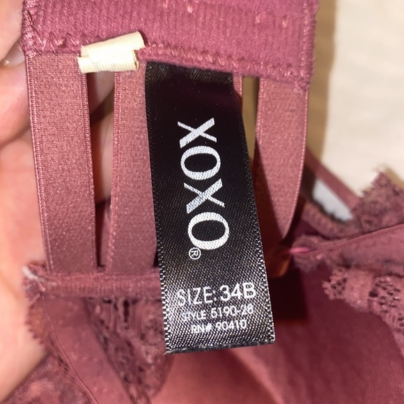 Size 34B XOXO Racerback Lace Push Up Bra - Picture 3 of 3